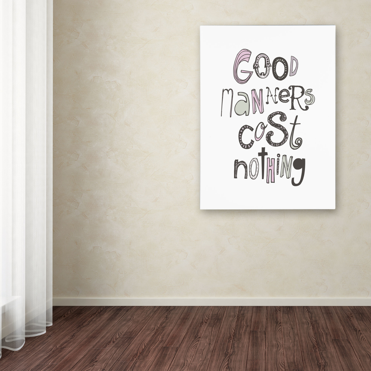 Megan Romo 'Good Manners VI' Canvas Wall Art 35 X 47 Inches