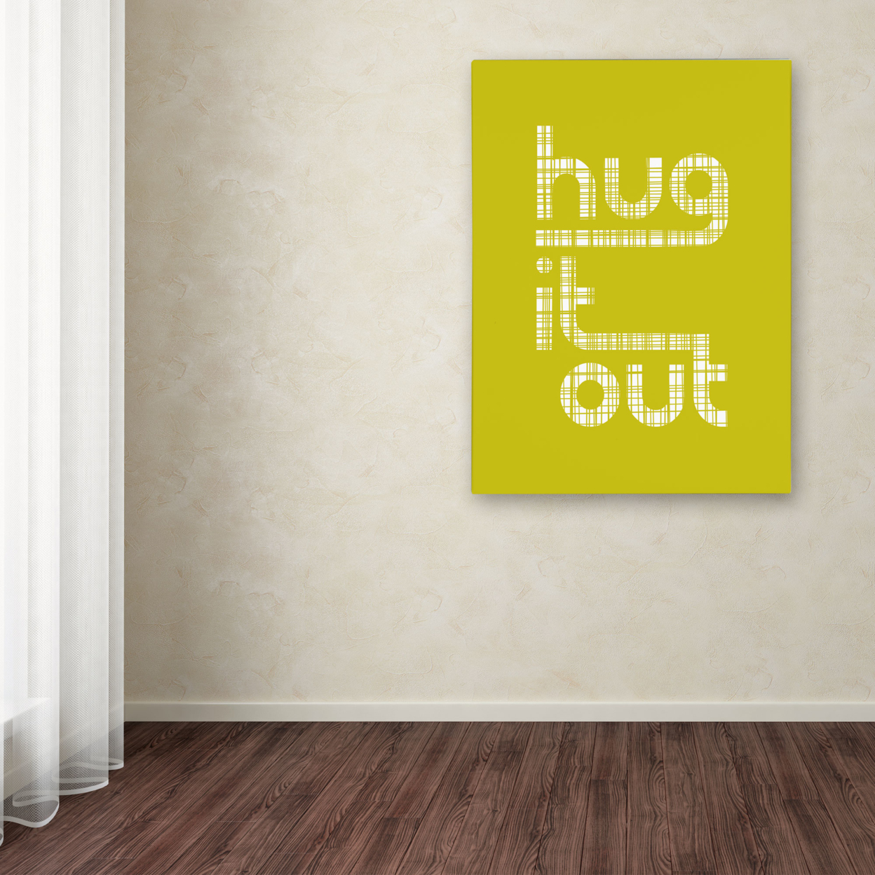 Megan Romo 'Hug It Out' Canvas Wall Art 35 X 47 Inches
