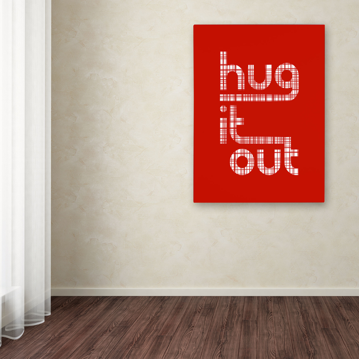 Megan Romo 'Hug It Out III' Canvas Wall Art 35 X 47 Inches