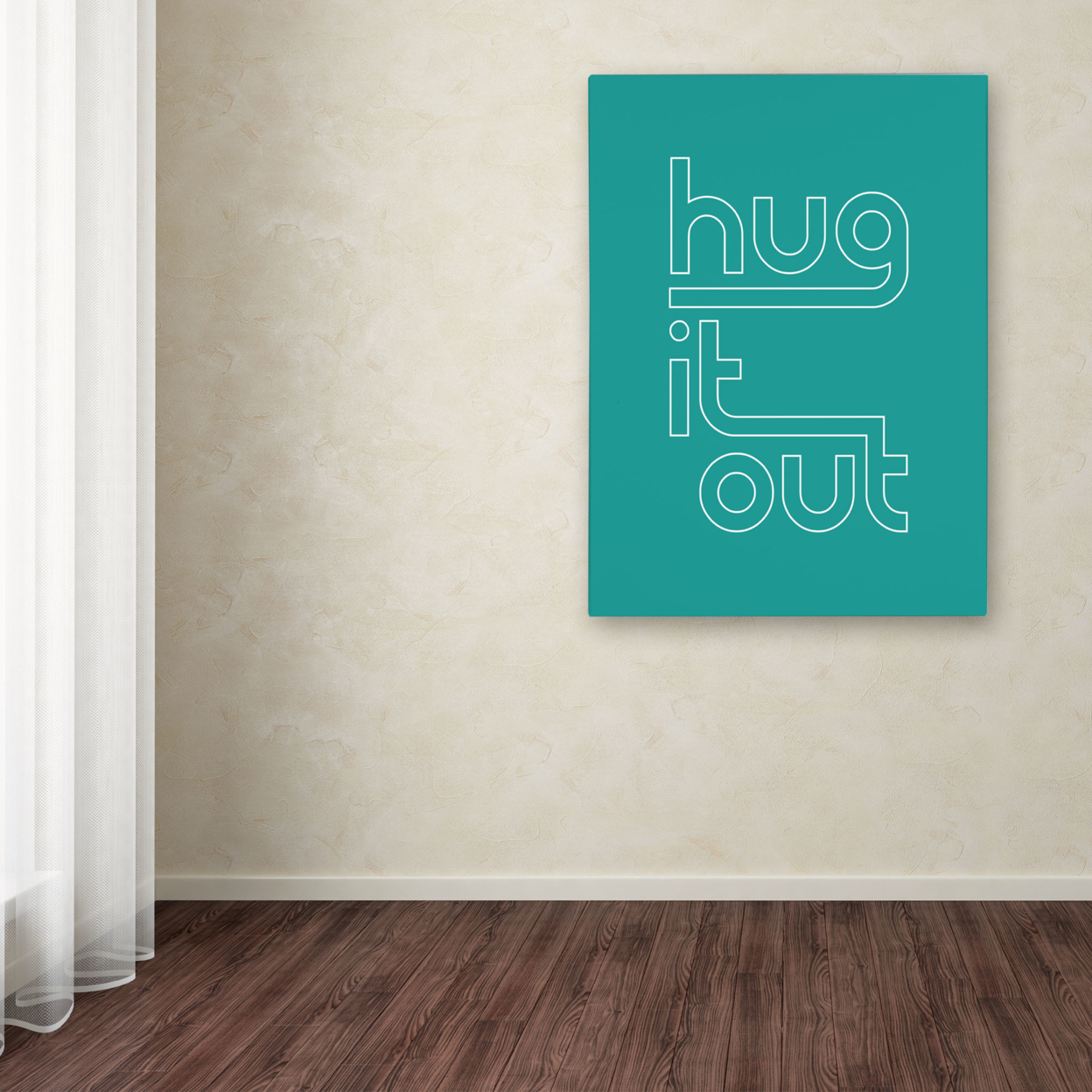 Megan Romo 'Hug It Out IV' Canvas Wall Art 35 X 47 Inches