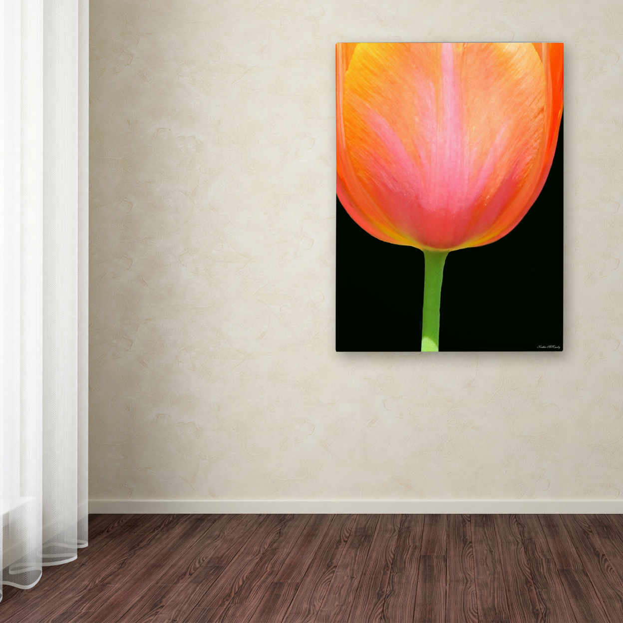 Kathie McCurdy 'Orange Tulip' Canvas Wall Art 35 X 47 Inches