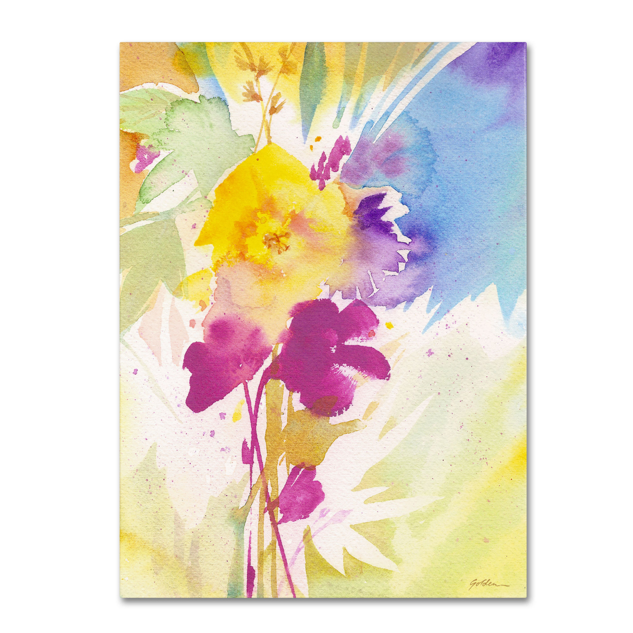 Sheila Golden 'Wildflower Bouquet 2' Canvas Wall Art 35 X 47 Inches
