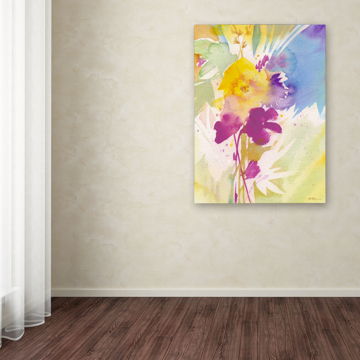 Sheila Golden 'Wildflower Bouquet 2' Canvas Wall Art 35 X 47 Inches