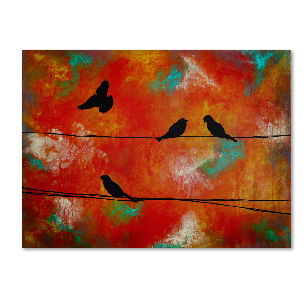 Nicole Dietz 'Birds Of Flight' Canvas Wall Art 35 X 47 Inches