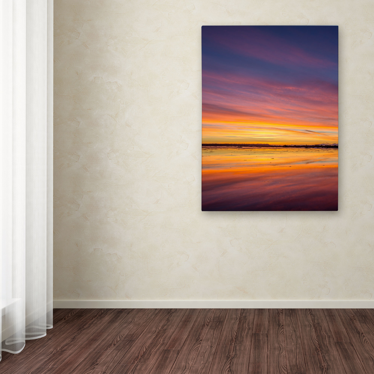 Pierre Leclerc 'Boundary Sunset' Canvas Wall Art 35 X 47 Inches