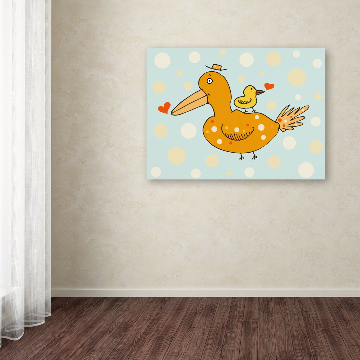 Carla Martell 'Bird And Baby' Canvas Wall Art 35 X 47 Inches