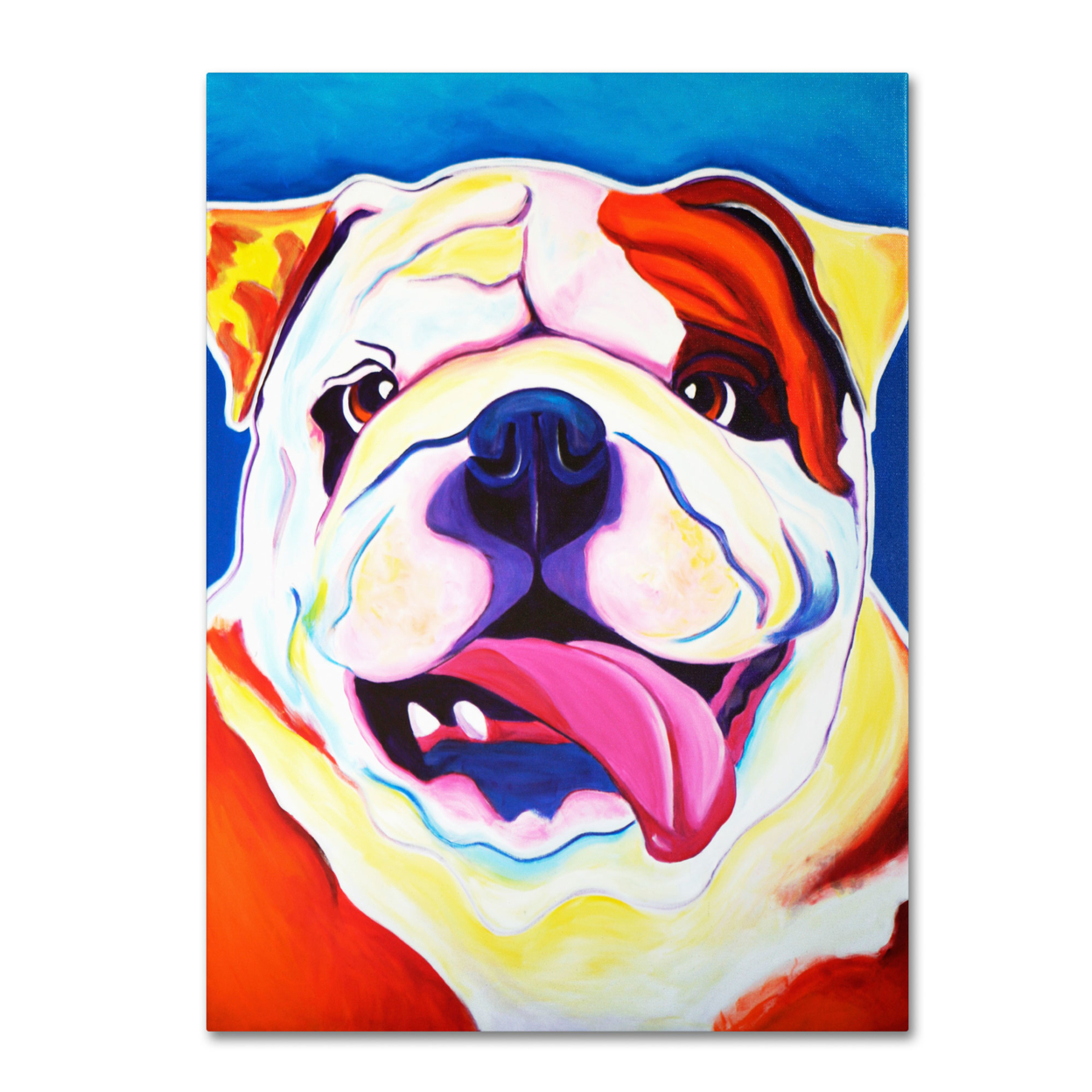 DawgArt 'Bully Grin' Canvas Wall Art 35 X 47 Inches