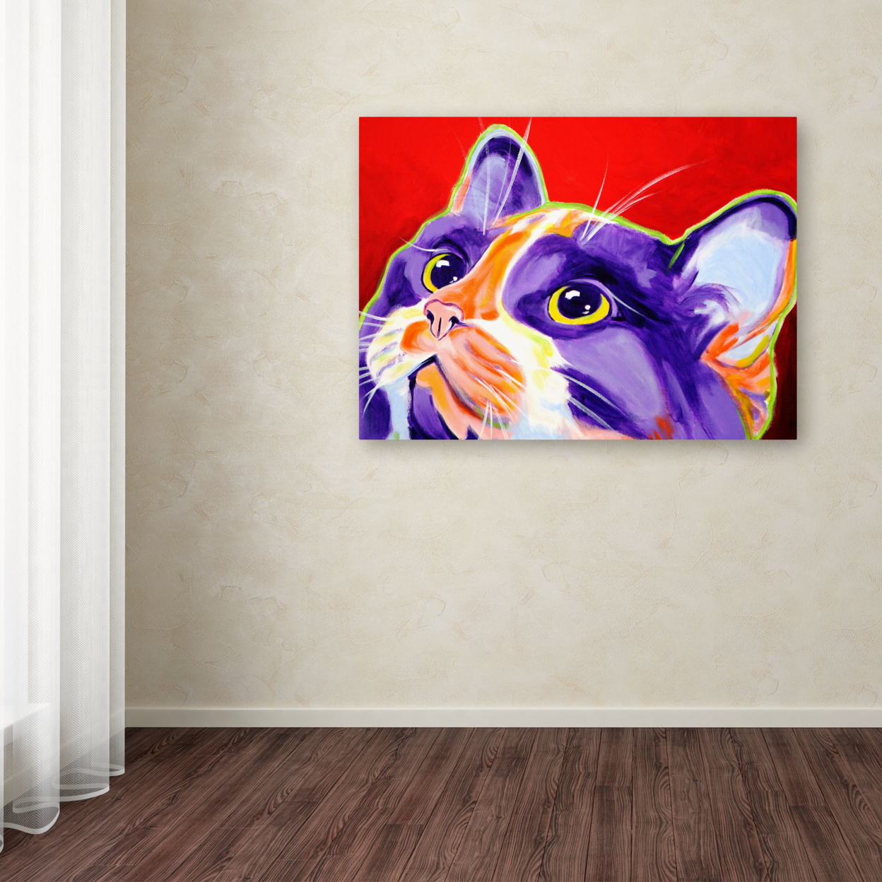 DawgArt 'Cat Issa' Canvas Wall Art 35 X 47 Inches