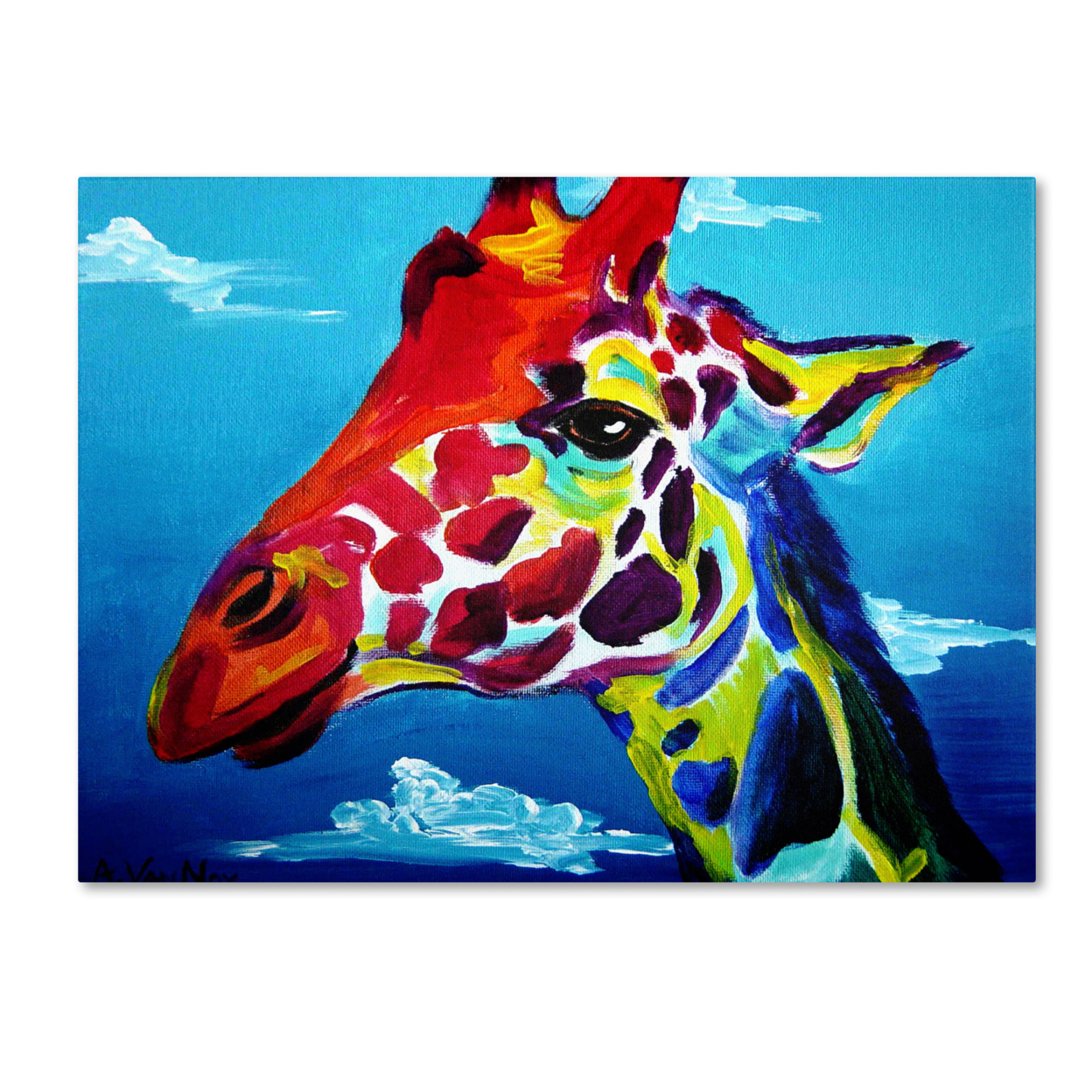 DawgArt 'Giraffe' Canvas Wall Art 35 X 47 Inches