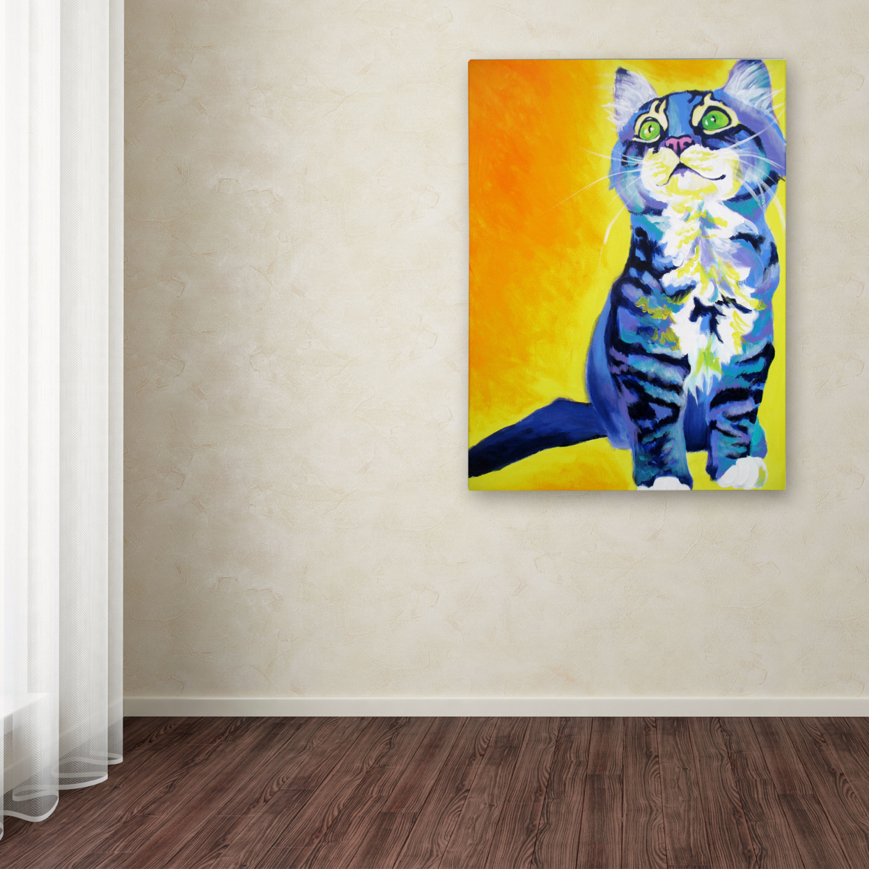 DawgArt 'Here Kitty Kitty' Canvas Wall Art 35 X 47 Inches