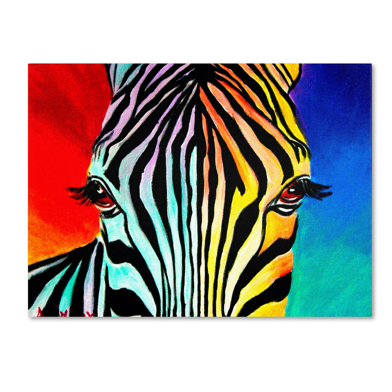 DawgArt 'Zebra' Canvas Wall Art 35 X 47 Inches