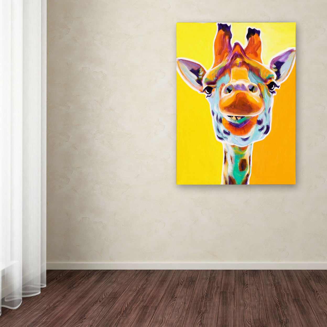 DawgArt 'Giraffe No. 3' Canvas Wall Art 35 X 47 Inches