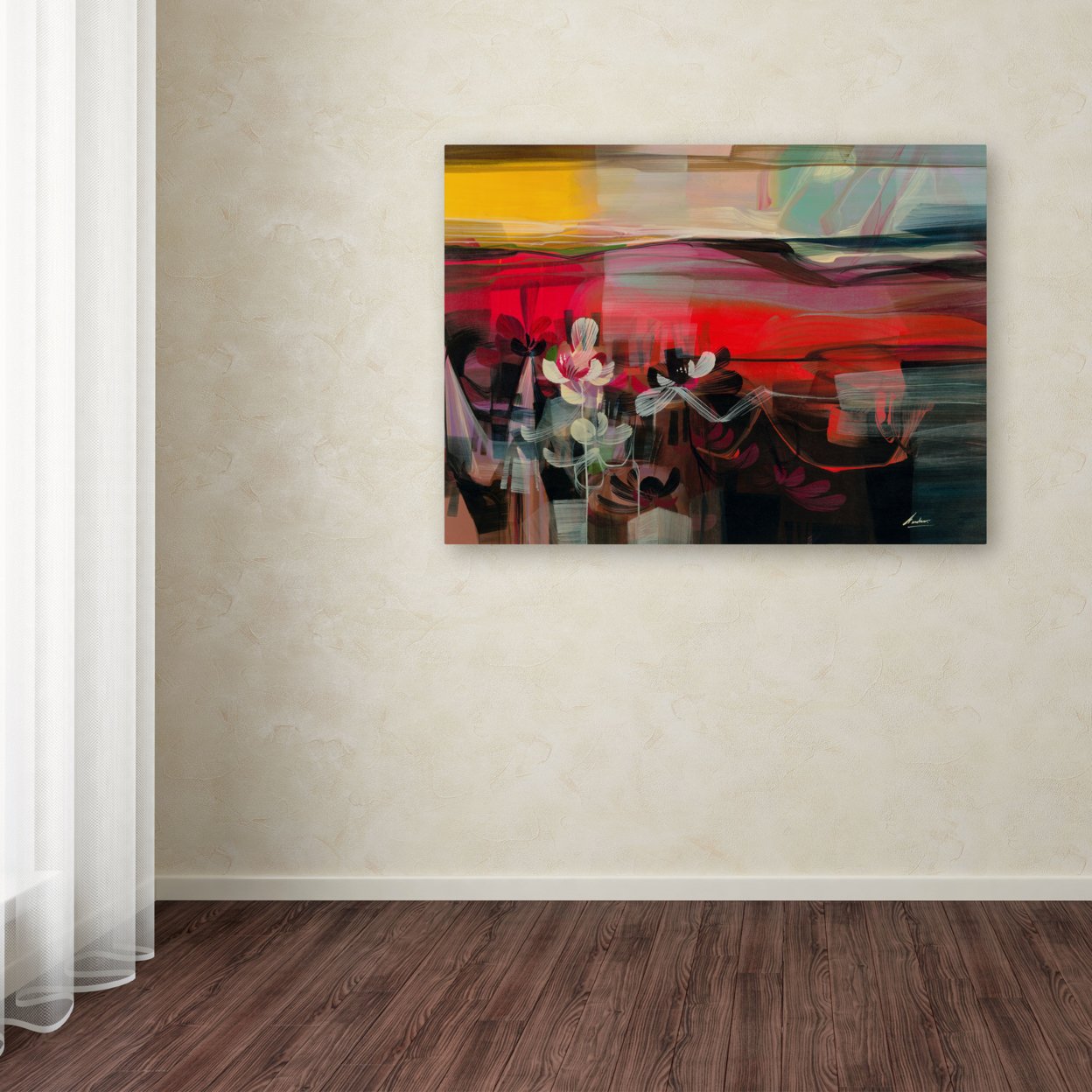 Andrea 'Amhaus II' Canvas Wall Art 35 X 47 Inches