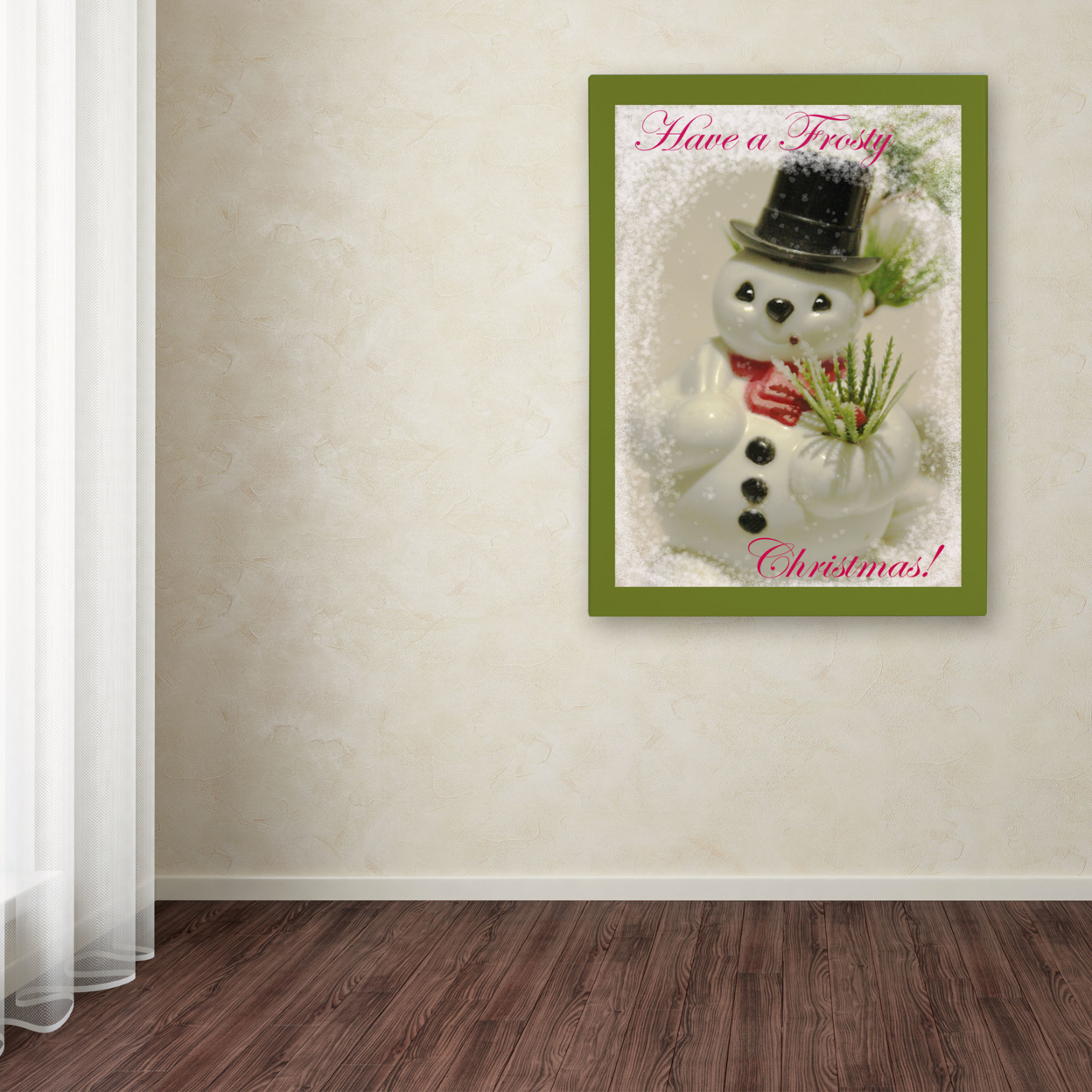 Patty Tuggle 'Snowman' Canvas Wall Art 35 X 47 Inches