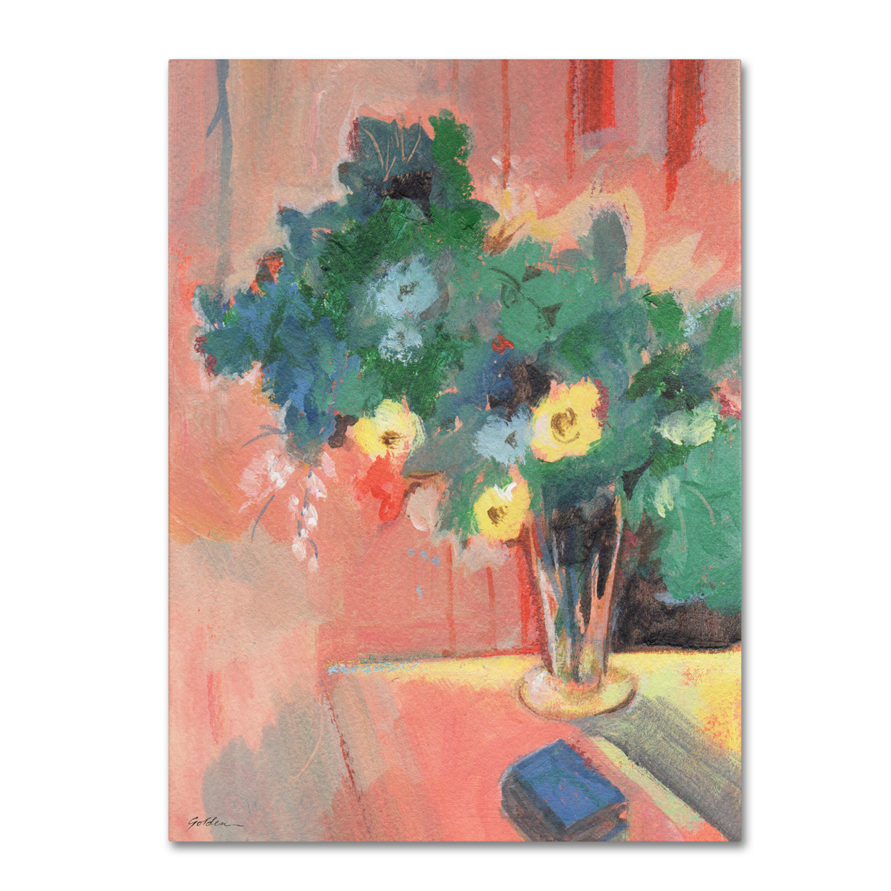 Sheila Golden 'Bouquet For Bonnard' Canvas Wall Art 35 X 47 Inches