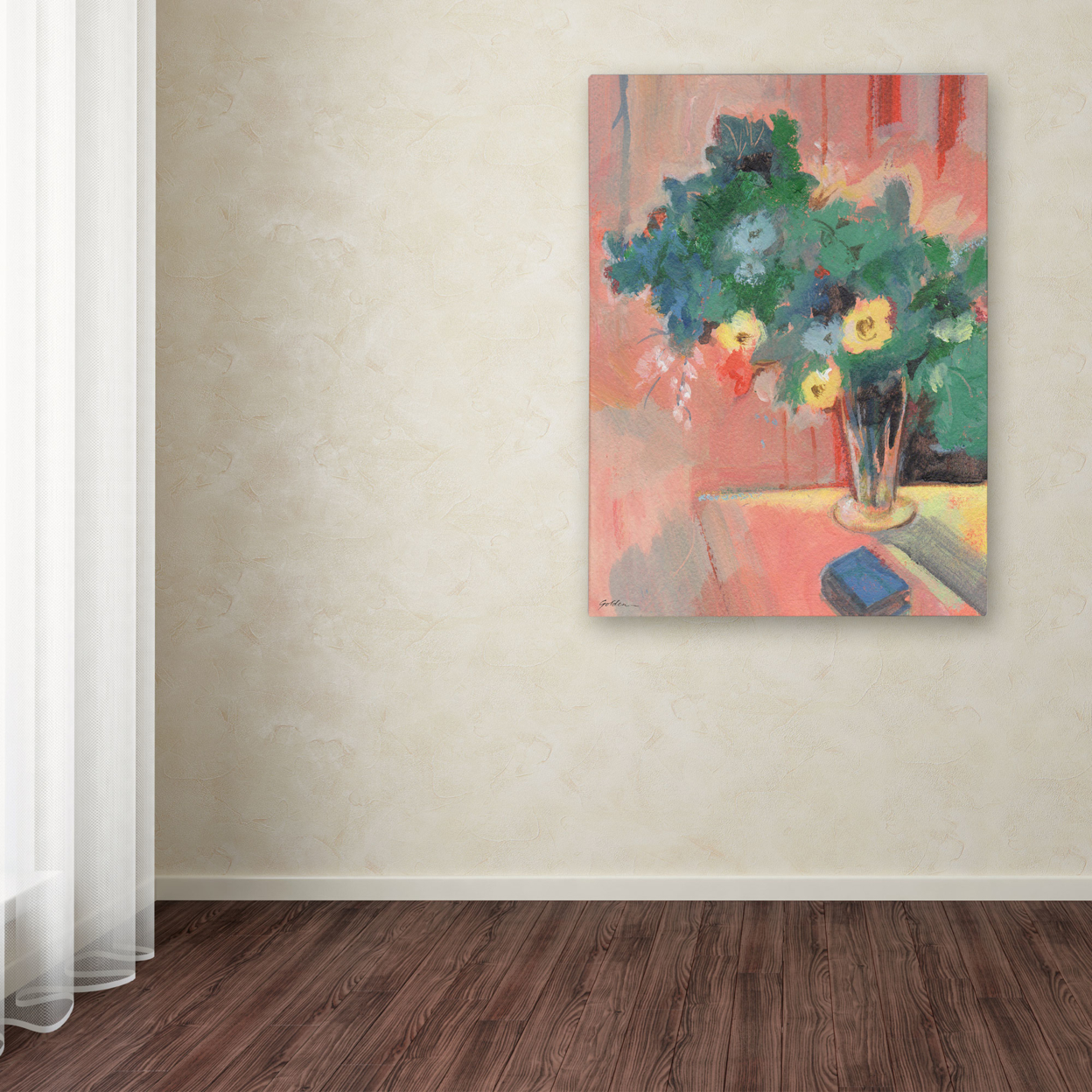 Sheila Golden 'Bouquet For Bonnard' Canvas Wall Art 35 X 47 Inches