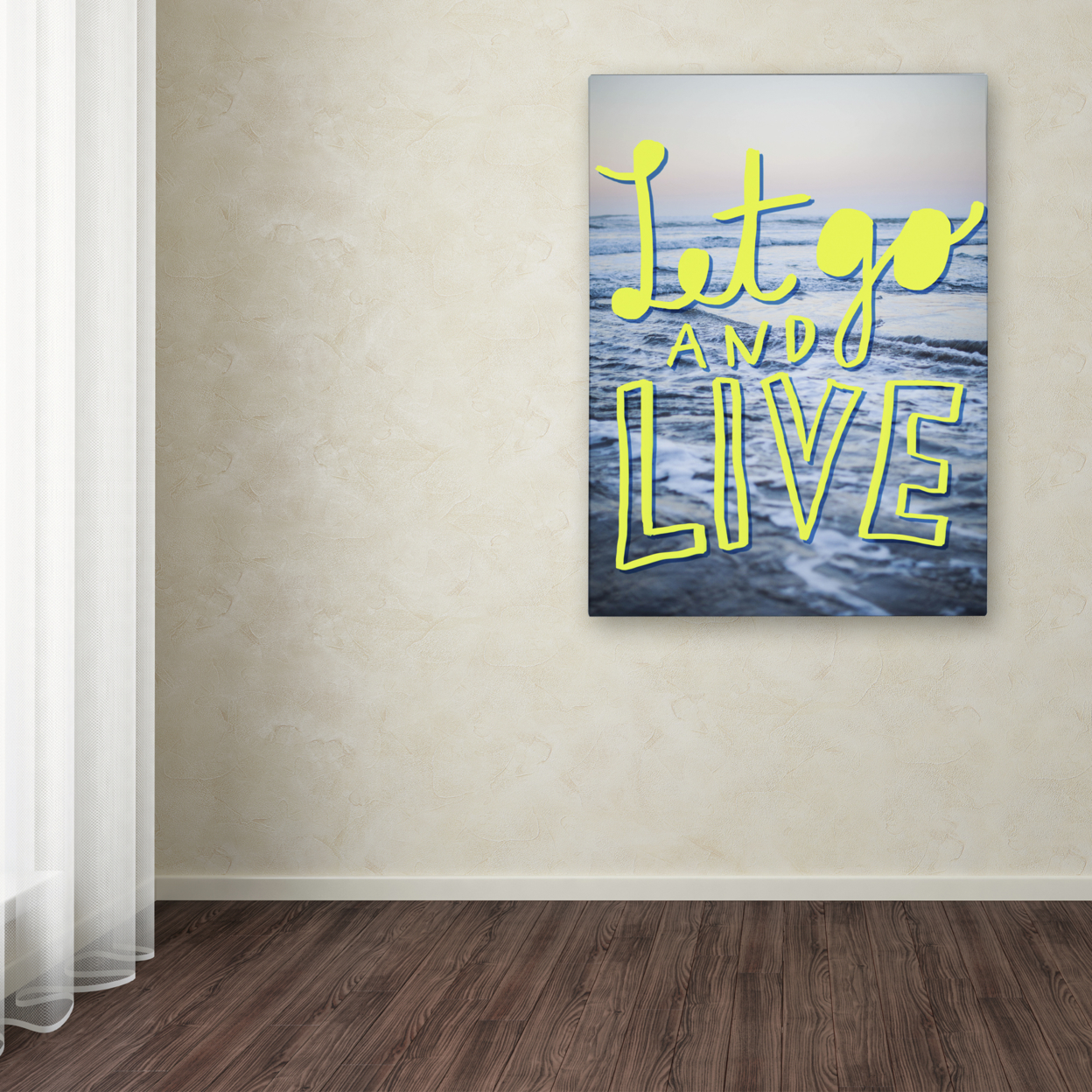 Leah Flores 'Let Go' Canvas Wall Art 35 X 47 Inches