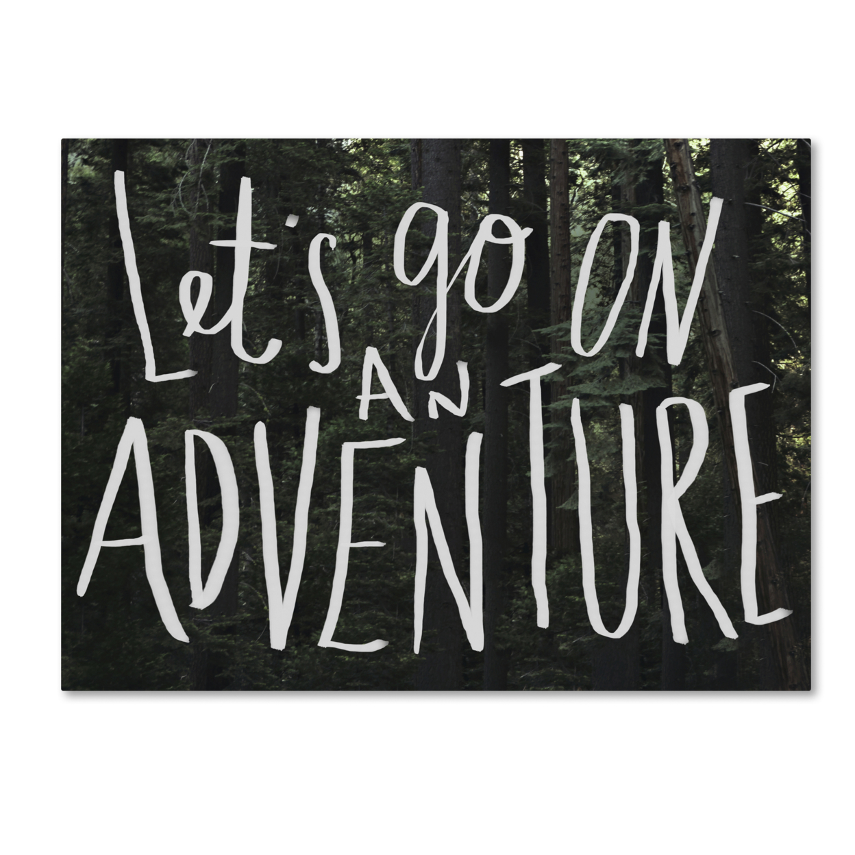 Leah Flores 'Let's Go On An Adventure' Canvas Wall Art 35 X 47 Inches