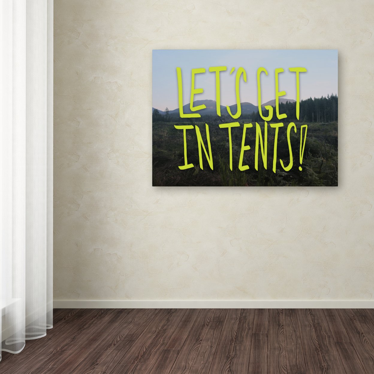 Leah Flores 'Let's Get In Tents' Canvas Wall Art 35 X 47 Inches