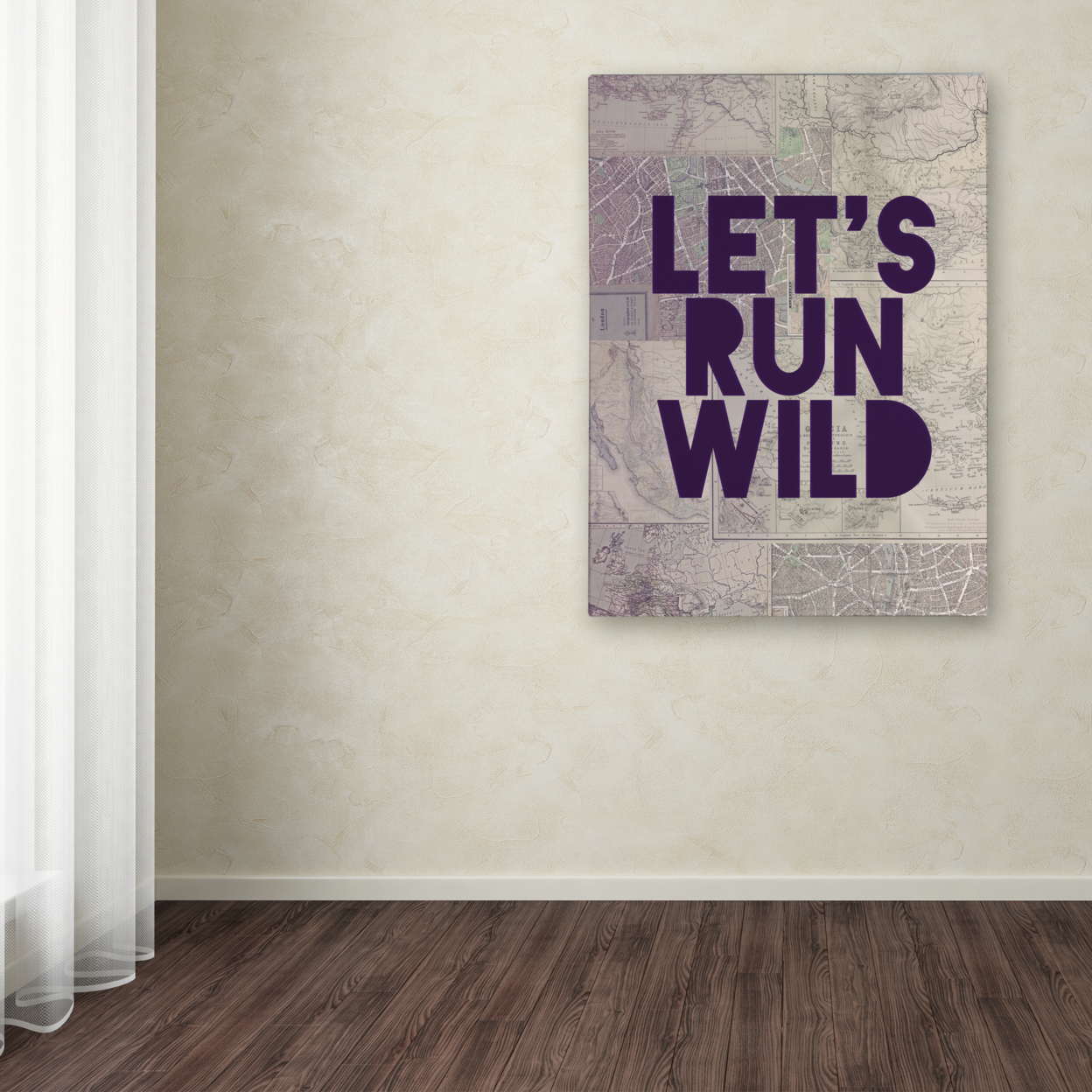 Leah Flores 'Let's Run Wild' Canvas Wall Art 35 X 47 Inches