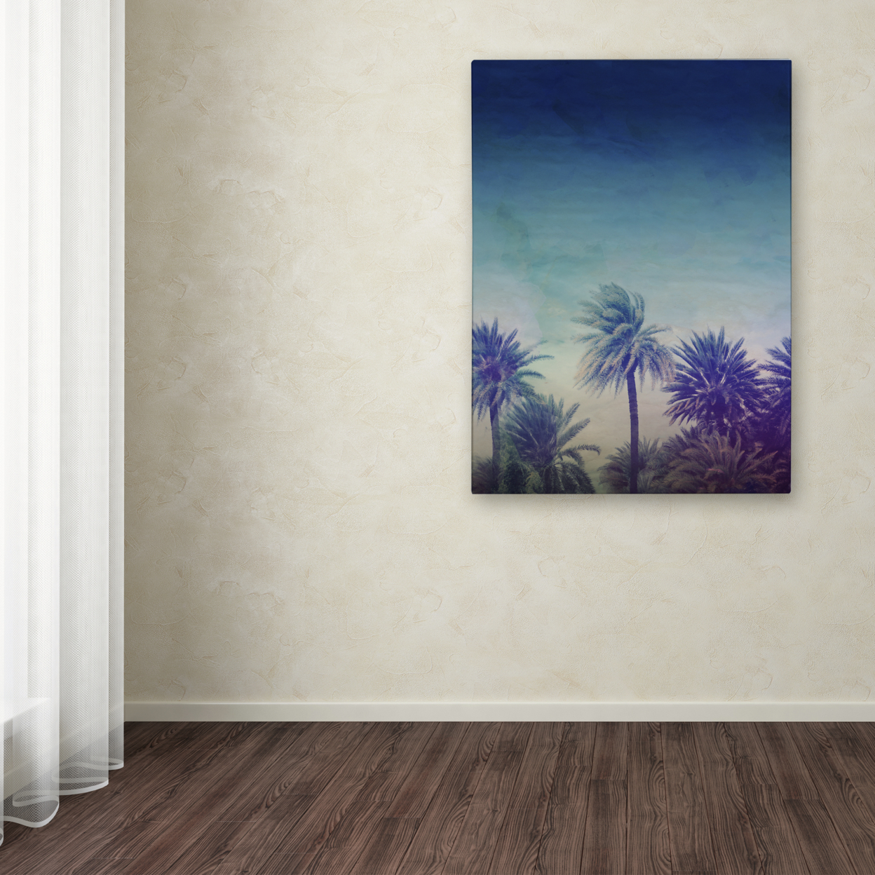 Leah Flores 'Palm Paradise' Canvas Wall Art 35 X 47 Inches