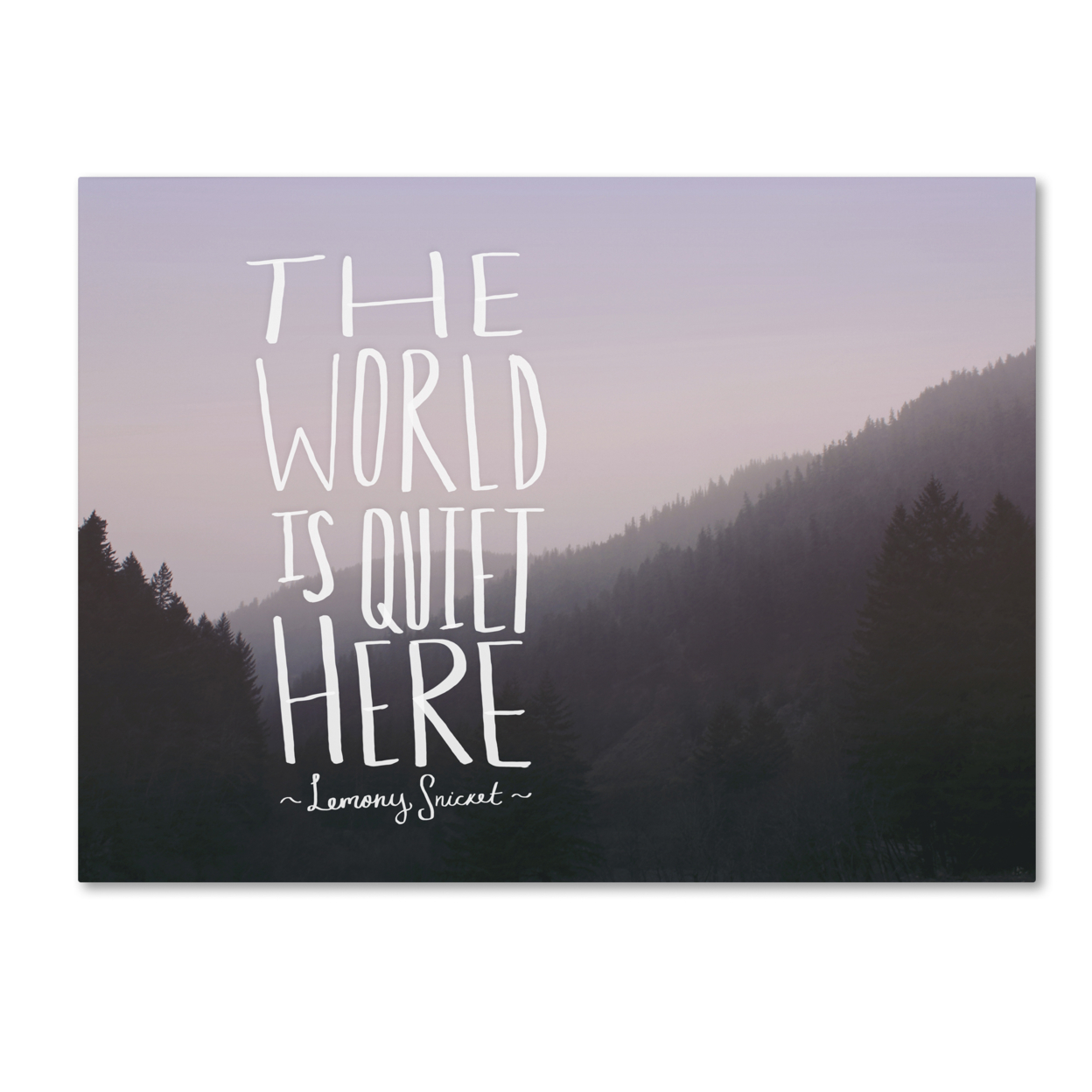 Leah Flores 'The World Is Quiet Here' Canvas Wall Art 35 X 47 Inches