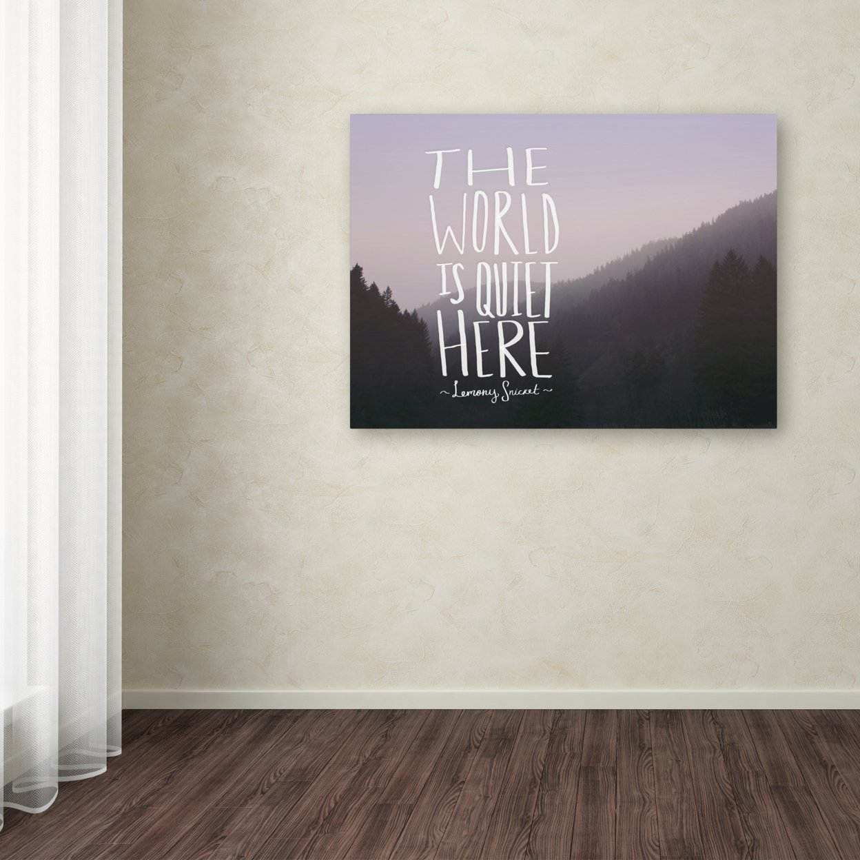Leah Flores 'The World Is Quiet Here' Canvas Wall Art 35 X 47 Inches
