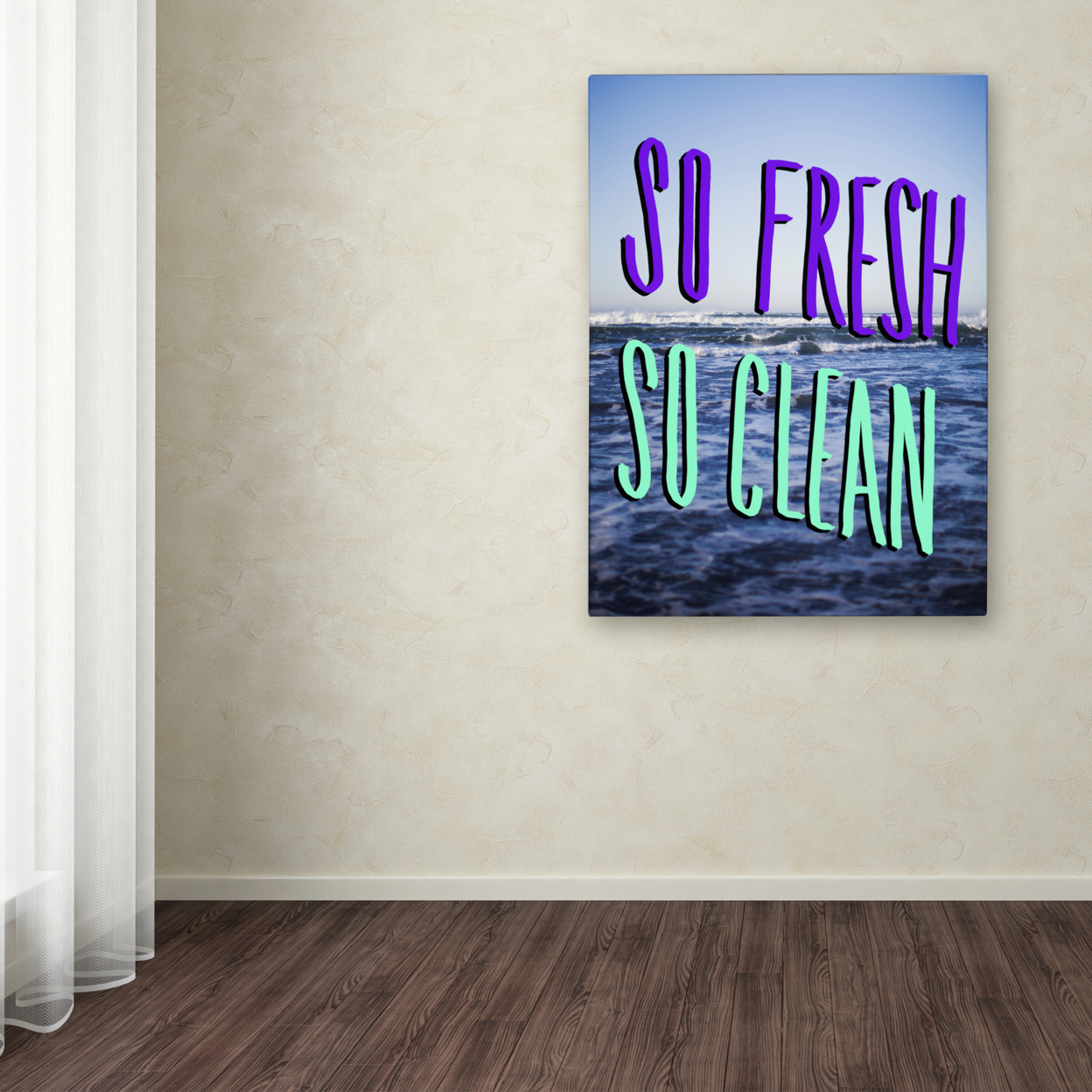 Leah Flores 'So Fresh So Clean' Canvas Wall Art 35 X 47 Inches