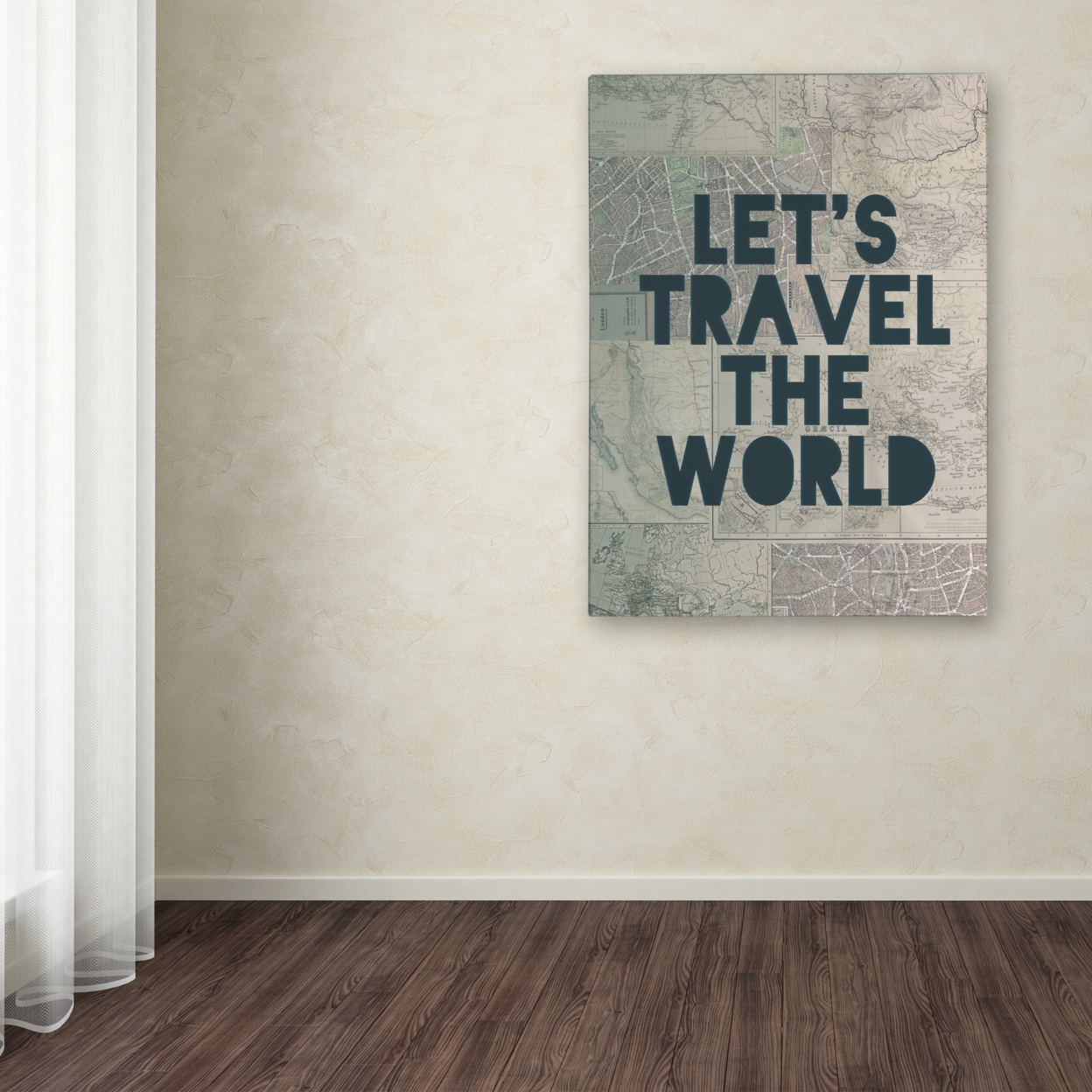 Leah Flores 'Travel The World' Canvas Wall Art 35 X 47 Inches