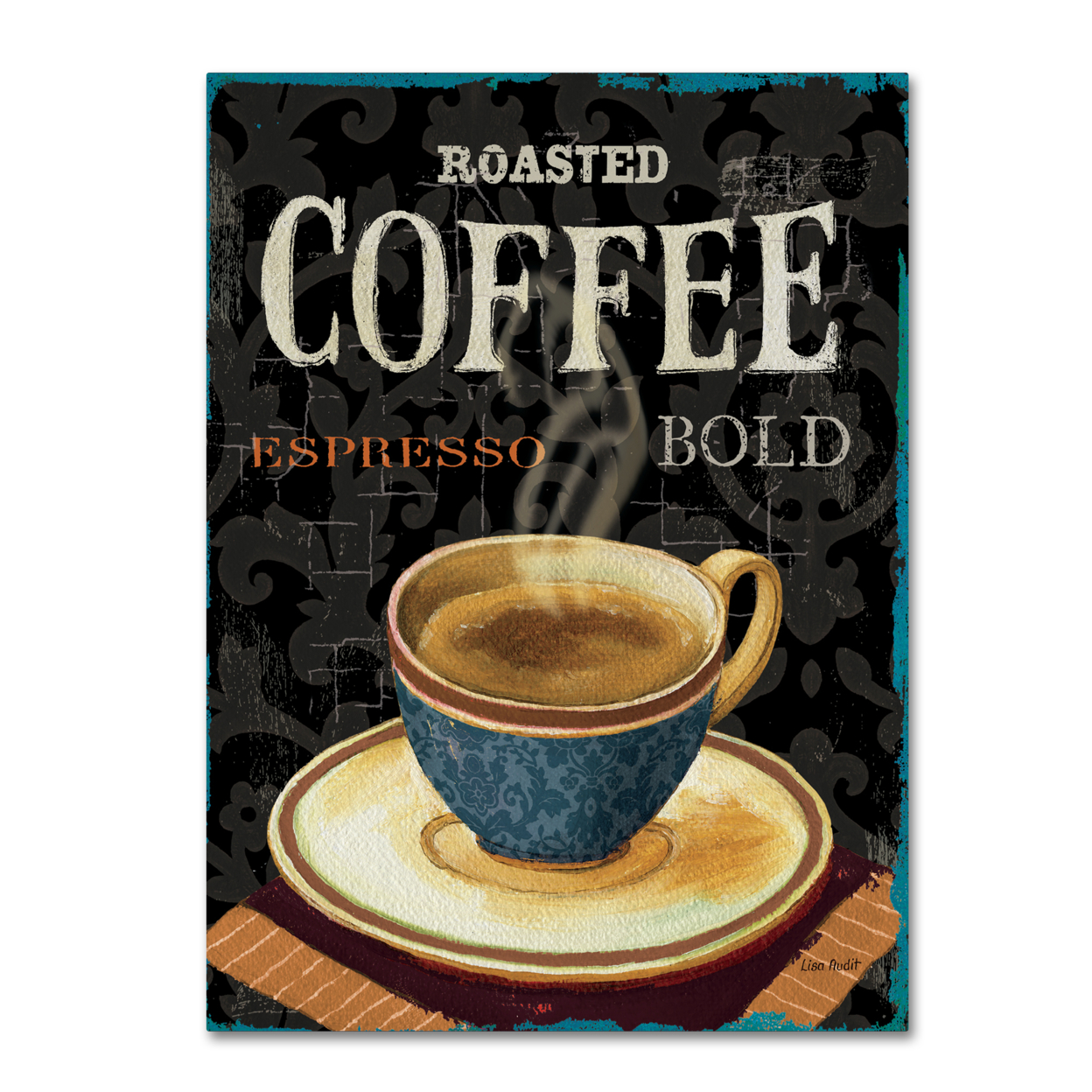 Lisa Audit 'Today's Coffee IV' Canvas Wall Art 35 X 47 Inches
