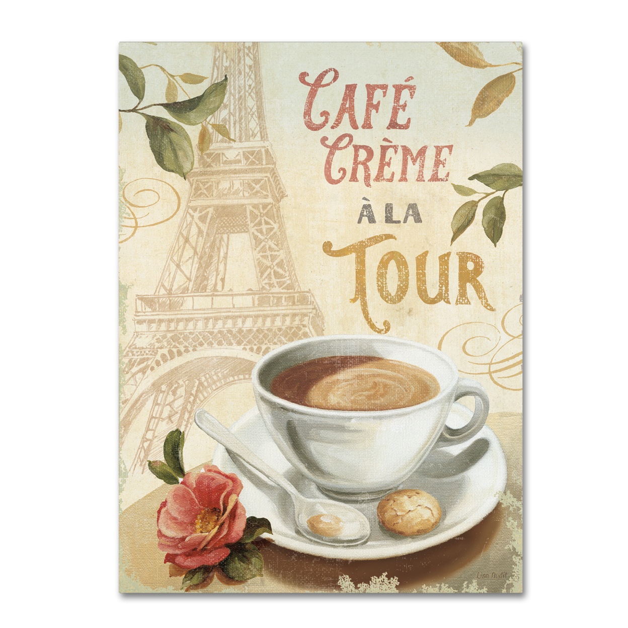 Lisa Audit 'Cafe In Europe II' Canvas Wall Art 35 X 47 Inches