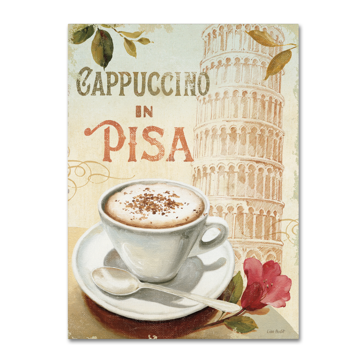 Lisa Audit 'Cafe In Europe IV' Canvas Wall Art 35 X 47 Inches