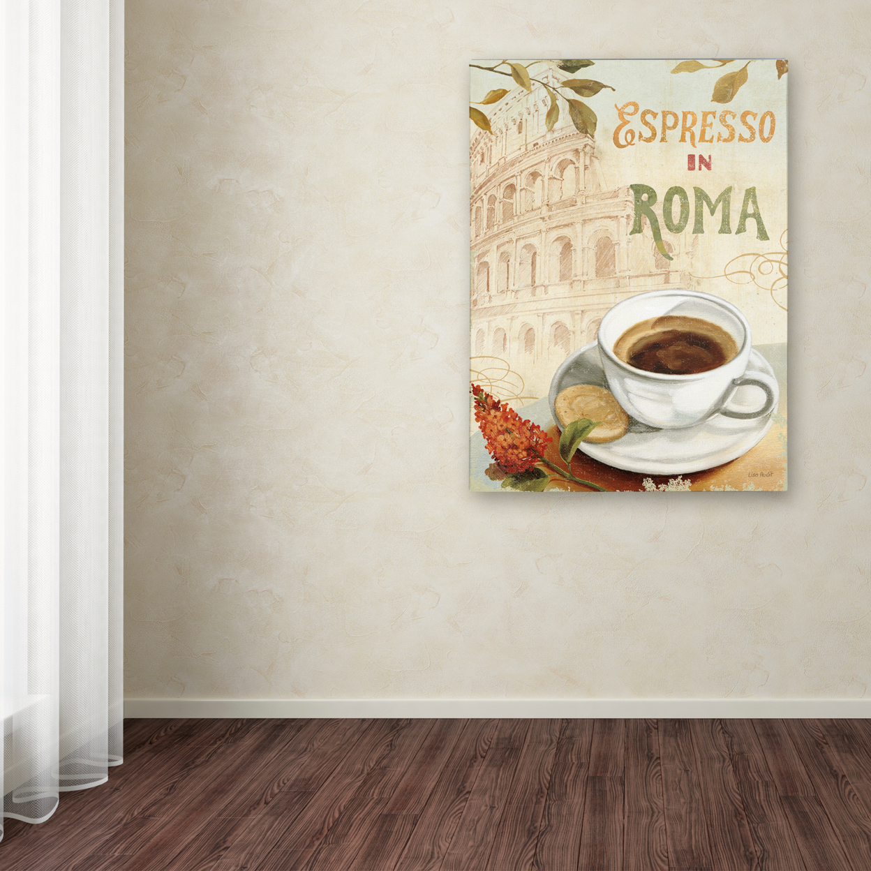 Lisa Audit 'Cafe In Europe III' Canvas Wall Art 35 X 47 Inches