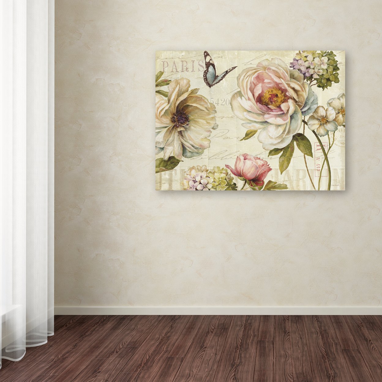 Lisa Audit 'Marche De Fleurs IV' Canvas Wall Art 35 X 47 Inches