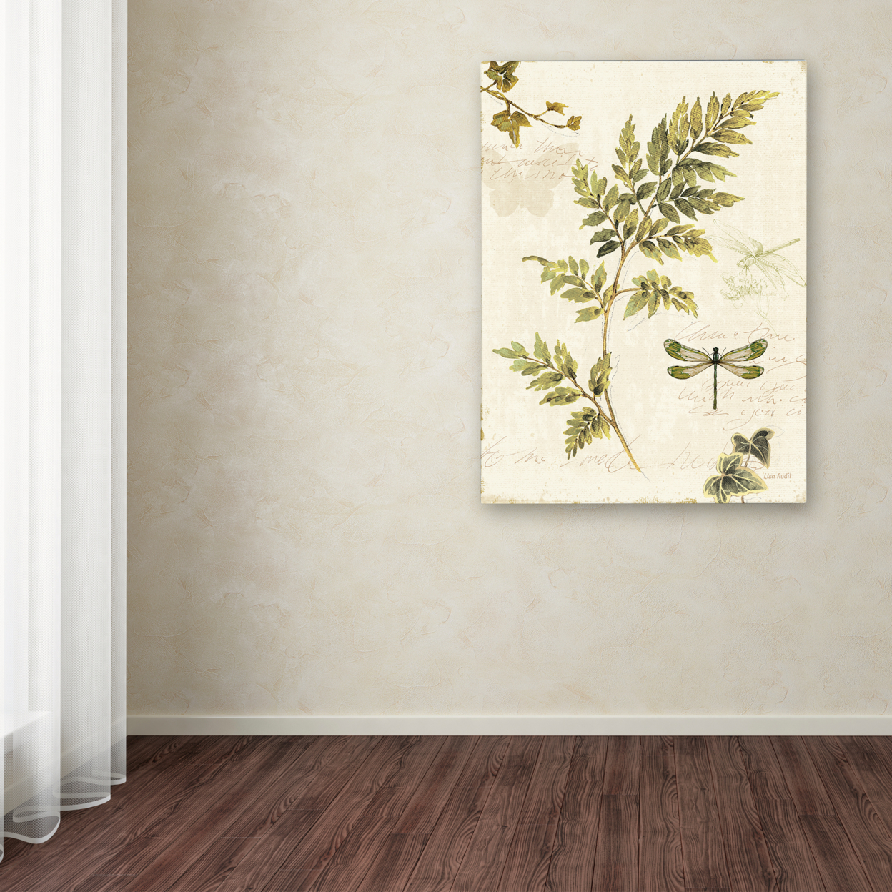Lisa Audit 'Ivies And Ferns III' Canvas Wall Art 35 X 47 Inches