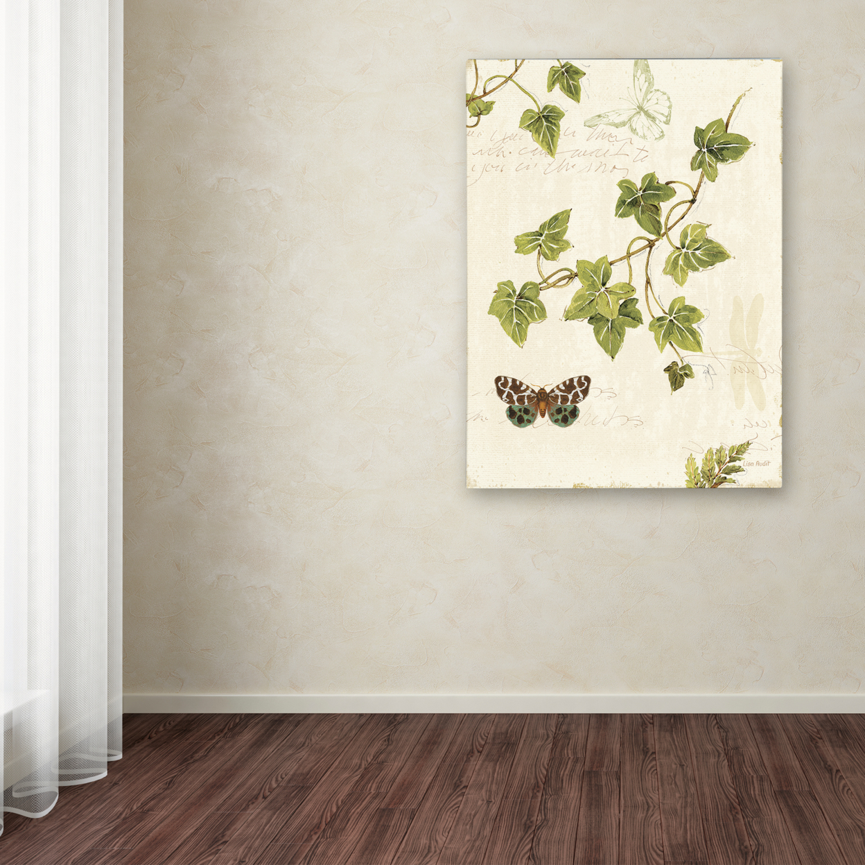 Lisa Audit 'Ivies And Ferns II' Canvas Wall Art 35 X 47 Inches