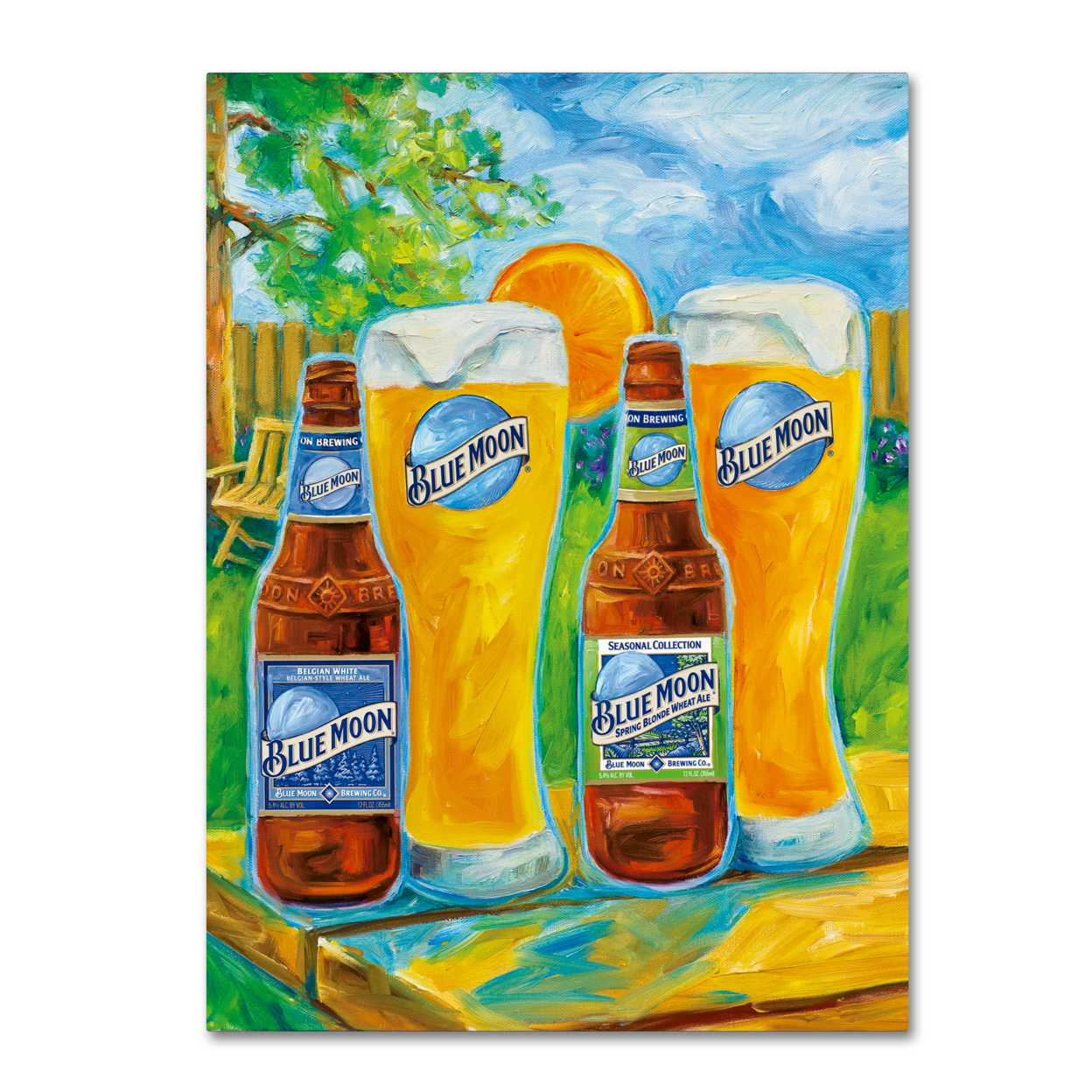 Blue Moon 'Spring' Canvas Wall Art 35 X 47 Inches