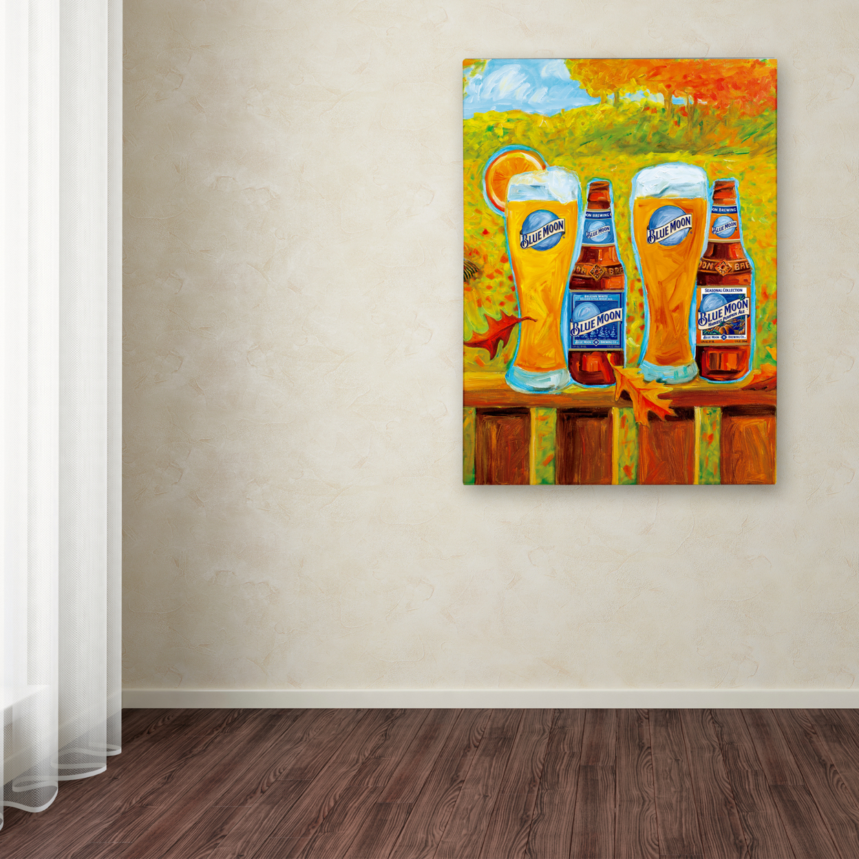 Blue Moon 'Harvest' Canvas Wall Art 35 X 47 Inches