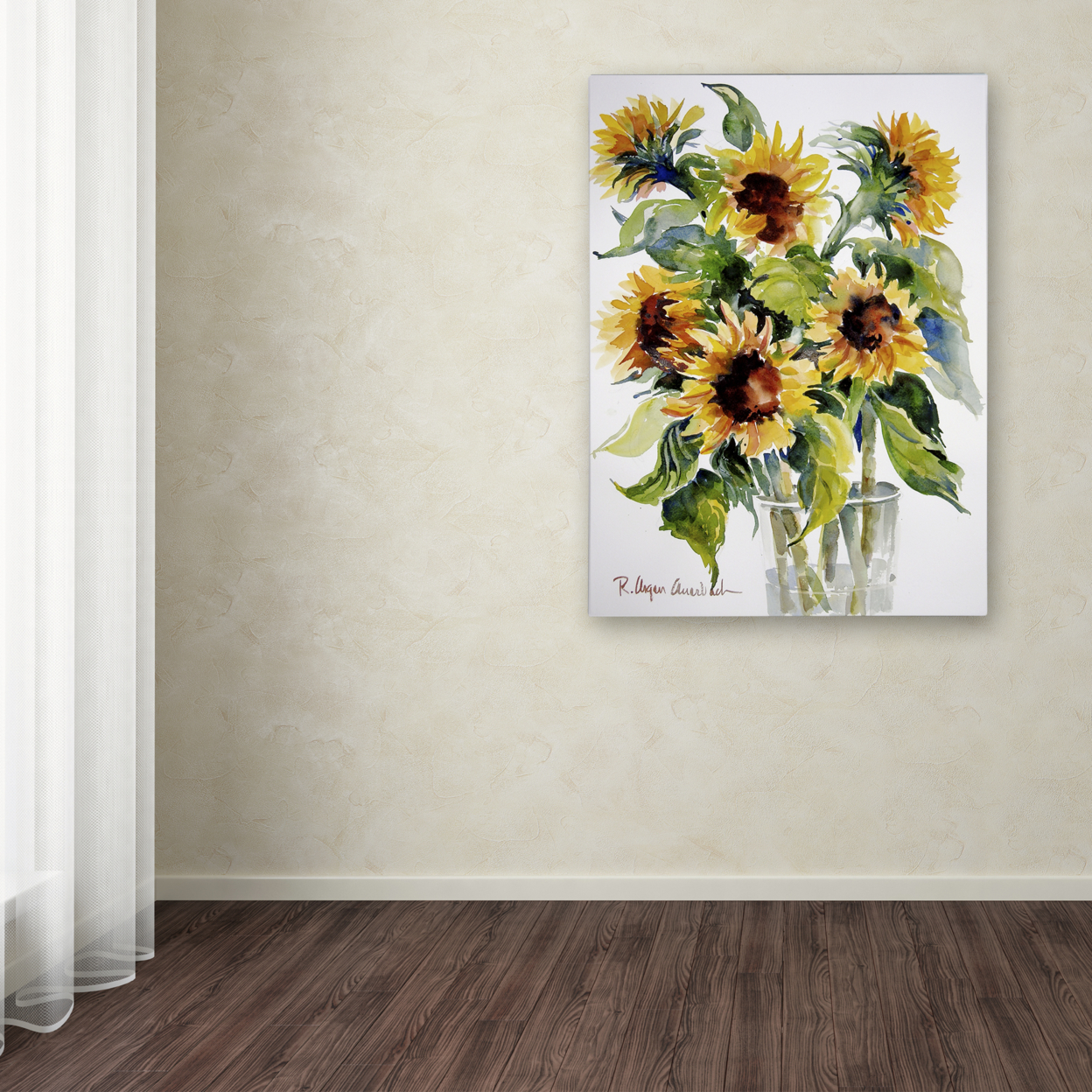 Rita Auerbach 'Sunflowers' Canvas Wall Art 35 X 47 Inches