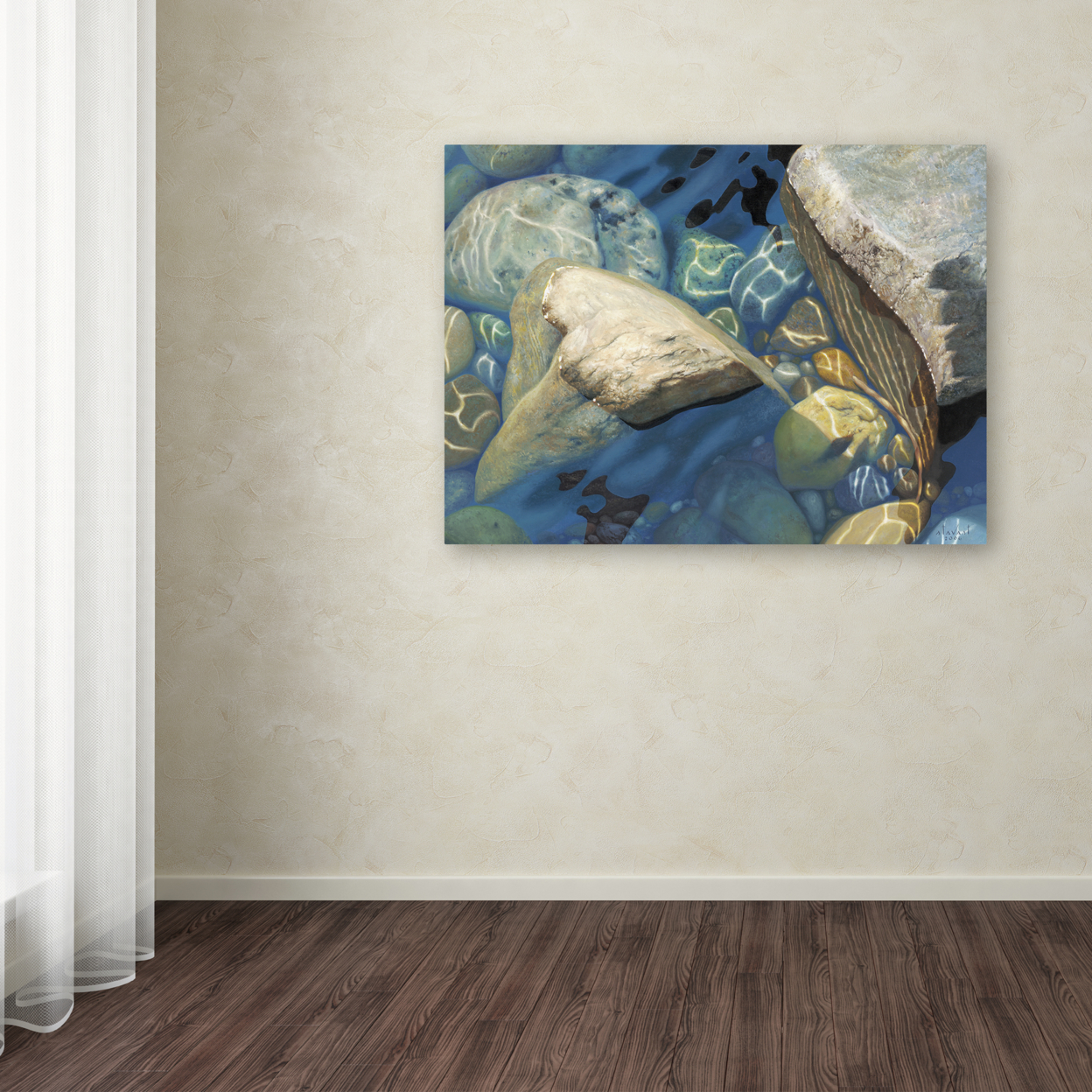 Stephen Stavast 'Blue Water Dance' Canvas Wall Art 35 X 47 Inches