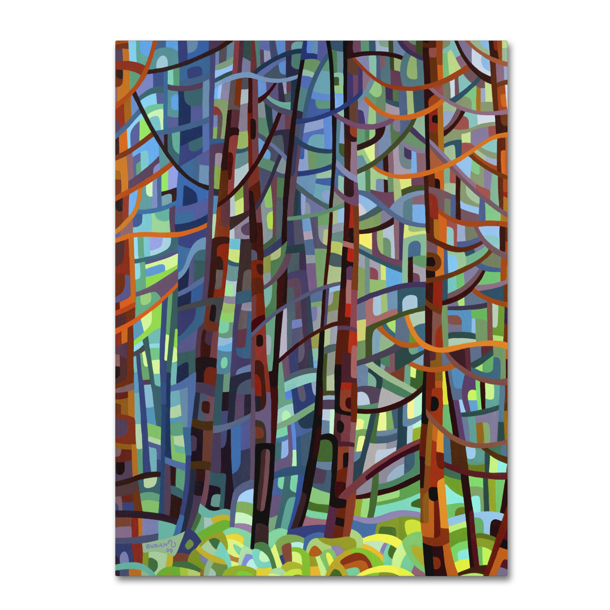Mandy Budan 'In A Pine Forest' Canvas Wall Art 35 X 47 Inches