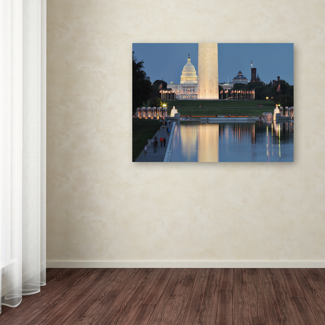 Gregory O'Hanlon 'National Mall At Twilight' Canvas Wall Art 35 X 47 Inches