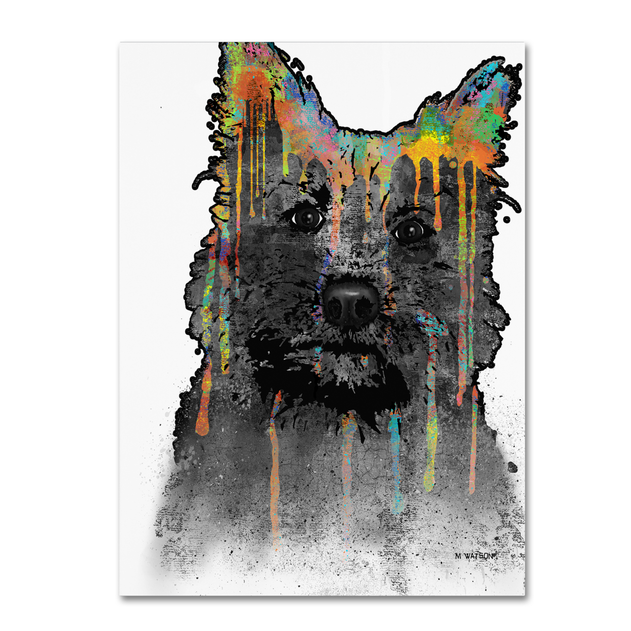 Marlene Watson 'Cairn Terrier' Canvas Wall Art 35 X 47 Inches