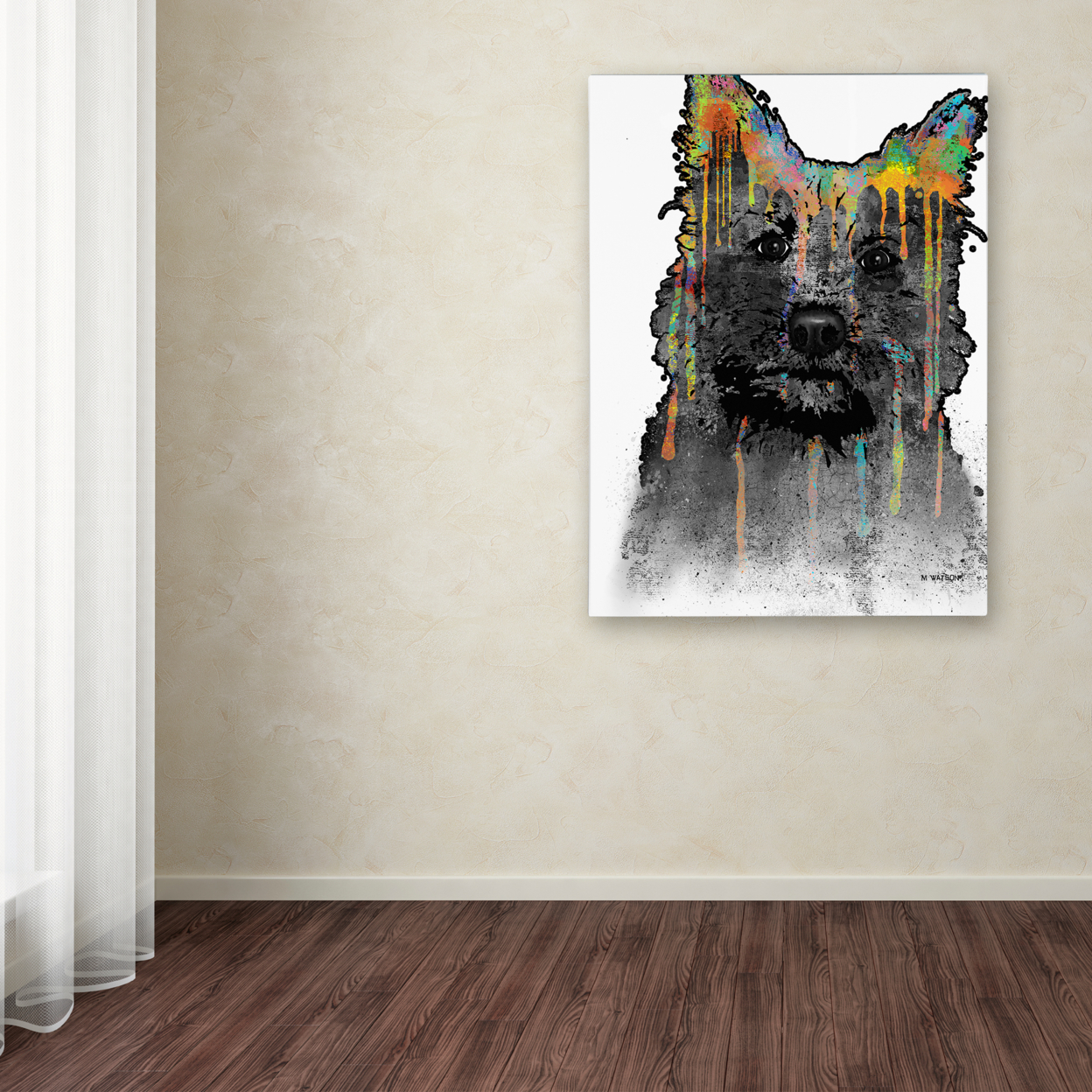 Marlene Watson 'Cairn Terrier' Canvas Wall Art 35 X 47 Inches