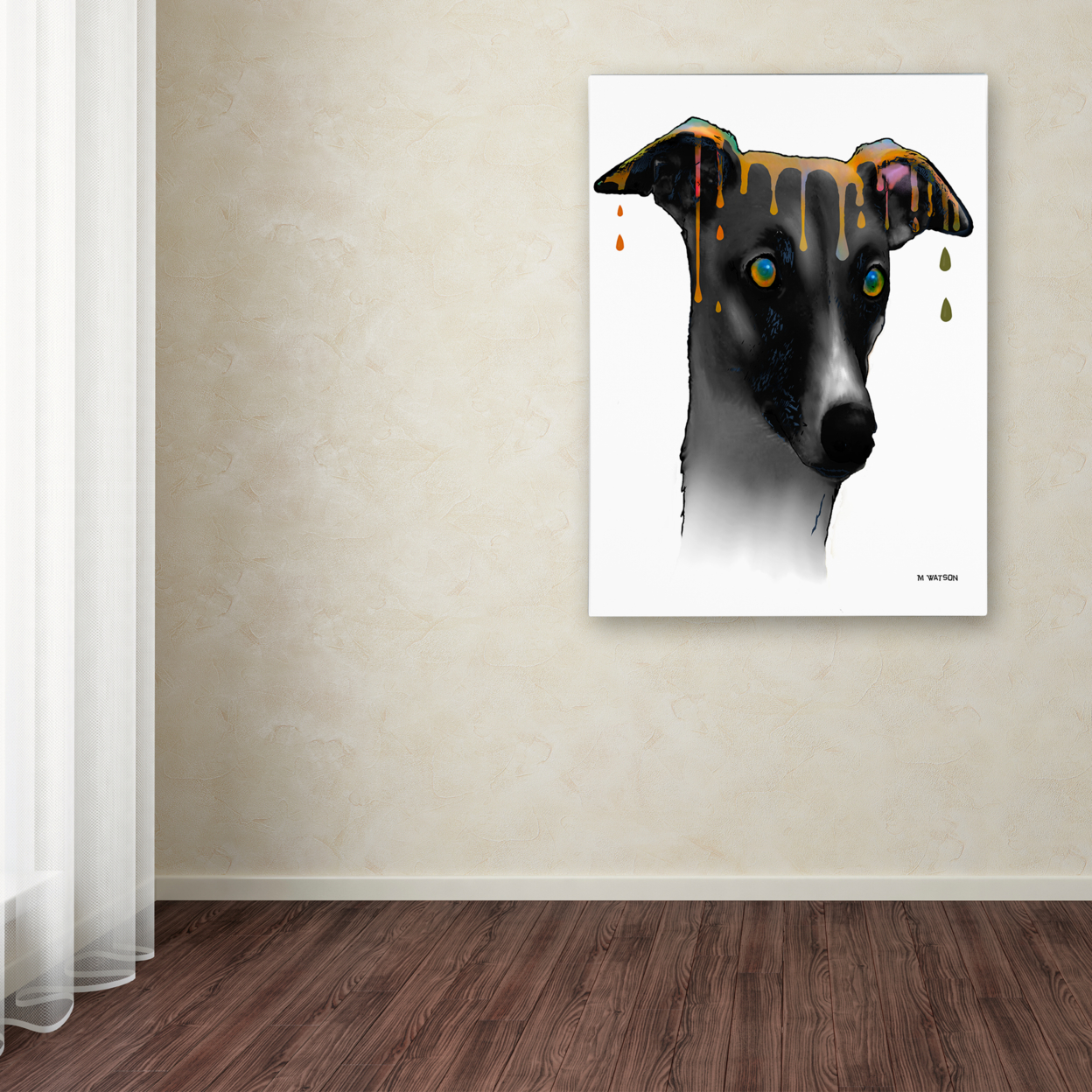 Marlene Watson 'Greyhound' Canvas Wall Art 35 X 47 Inches