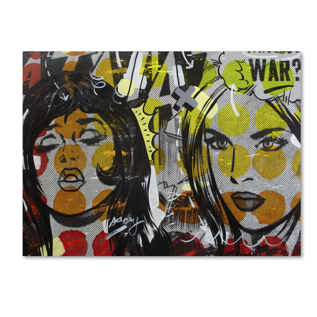 Dan Monteavaro 'Another War' Canvas Wall Art 35 X 47 Inches