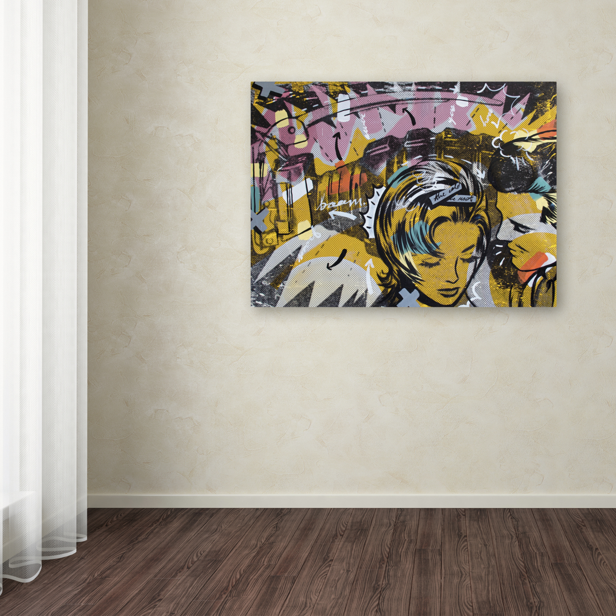 Dan Monteavaro 'Surprise B' Canvas Wall Art 35 X 47 Inches