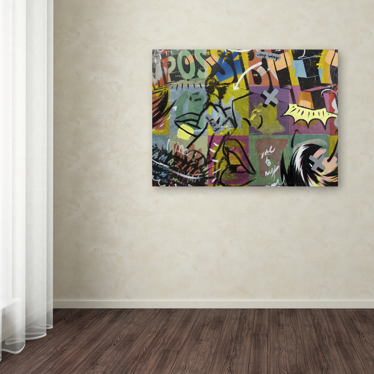 Dan Monteavaro 'IMPOSSIBLE' Canvas Wall Art 35 X 47 Inches