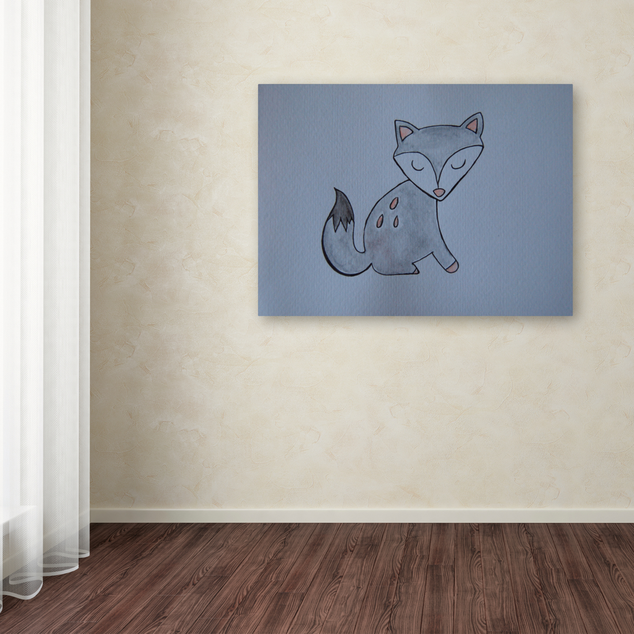 Nicole Dietz 'Gray Fox' Canvas Wall Art 35 X 47 Inches