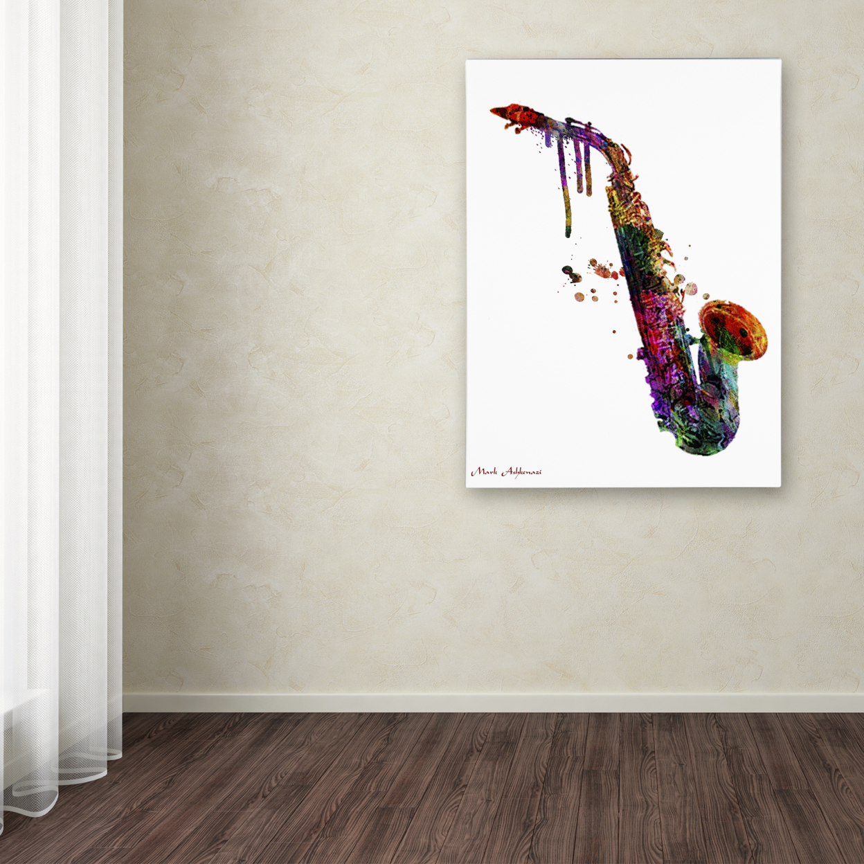 Mark Ashkenazi 'Saxophone II' Canvas Wall Art 35 X 47 Inches